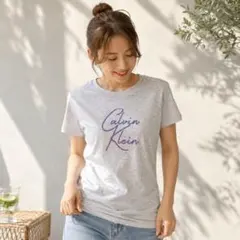Calvin Klein Tシャツ 半袖 ロゴT レディース XS ライトグレーのサムネイル