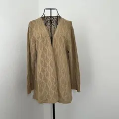 VIALE MAINO ベージュ レース編み カーディガン