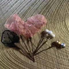 髪飾り〜成人式・卒業式　ピンク