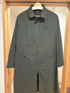 Fred Perry オリーブグリーン ロングコート S(M相当サイズ間)