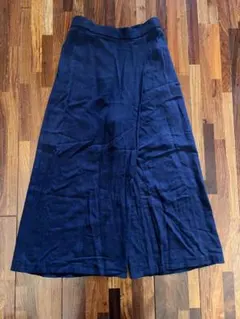 ROPÉ PICNIC ネイビー 麻混ガウチョパンツ 38（Mサイズ）