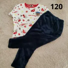 ★　パウパトロール　上下セット　ふわもこ　パジャマ　チェイス　120　赤×紺