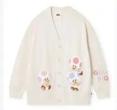 スーパーマリオ キノピオ＆ヨッシージャガードカーディガン ユニセックス