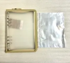 A5 シール帳セット　6リングファイル　ベージュ