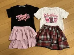 【110cm】女の子 夏服 コーデセット 4点セット★お出かけ 公園着