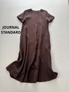 JOURNAL STANDARDリネンハーフスリーブマキシフレアワンピース　38