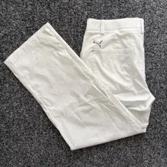 プーマゴルフ　ストレッチ　パンツ　ゴルフウェア　ホワイト　サイズM
