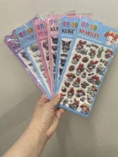 ぷくぷくシール まとめ売り 可愛い 人気 シール　6枚セット発送