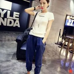 【L】2016秋冬　デニム ジョガー パンツ レディースカジュアル＃