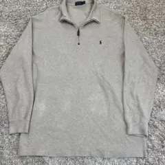 【現行×3L】ラルフローレン ハーフジップ スウェット ベージュ ユニセックス