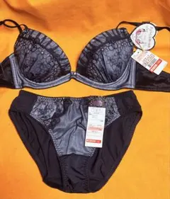 ブラジャーショーツセット C75ブラック しまむらViViコラボ