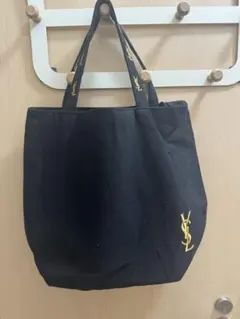 新品YSL トートバッグ 黒 ロゴ刺繍 訳あり品のサムネイル