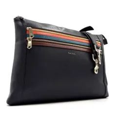 【極美品】ポールスミス ショルダーバッグ クラッチ 2way マルチストライプ