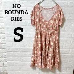 NO BOUNDARIES 【S】デイジー ドットティアードワンピース ピンク