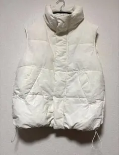 ダウンベスト ホワイト オーバーサイズ Ｍ
