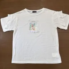フリル袖ホワイトTシャツ