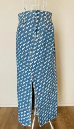 早い者勝ち❣️極美品ADAM ET ROPE'ロゴプリントデニムスカート38