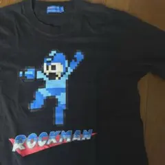ロックマン Tシャツ 黒 L CAPCOM ドット絵　レトロゲームのサムネイル