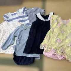 【まとめ売り】コンビミニ　ロンパース トップス 60-80 6点セット