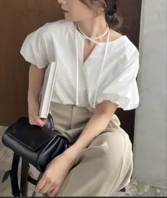 CAPRICIEUX LE'MAGE バルーンリボンブラウスのサムネイル
