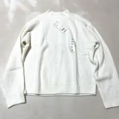 新品未使用★UNIQLO★ ライトスフレヤーンモックネックセーター★M★白