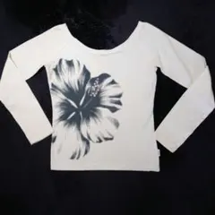 ALBA ROSA ハイビスカスプリント 長袖オフショルカットソーレア稀少