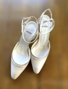 【5月中値下げ】aimer パンプス ヒール ラメ フォーマル 結婚式 23cm