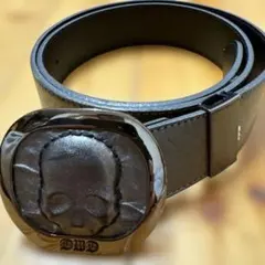 期間限定SALE ダンスウィズドラゴン　スカルデザイン レザーベルト シルバー系