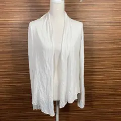 [訳あり]良品計画 メンズ ボタンレスカーディガン Mサイズ 白 ホワイトのサムネイル