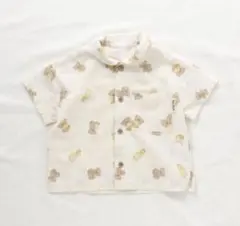 アプレレクール　tiny bear 総柄シャツ　110