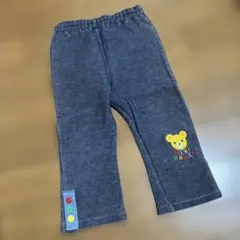 MIKI HOUSE キッズ パンツ デニム風 裾ボタン　ミキハウスレトロ　90のサムネイル