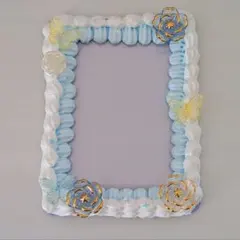 薔薇 蝶 ホワイト ブルー 2色 B8 トレカケース　硬質ケース　ホイップデコ