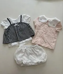 【美品】西松屋 エルフィンドール ベビー服 トップス ブルマ3点セットのサムネイル