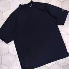 極美品 00s NIKE GOLF モックシャツ 旧ロゴ ブラック
