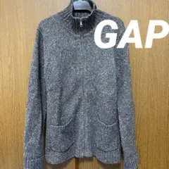 GAP ジップウールニット　グレー　ギャップ