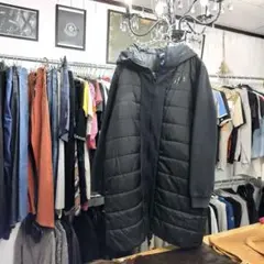 ♯3 NIKEナイキ フード付ダウンコートキルティング ロング丈ユニセックスXL