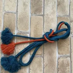 青とオレンジ 帯締め 成人式 結婚式 小物 お気に入り