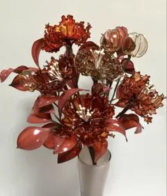 茶色系の花束です♪ディップフラワー（アメリカンフラワー）