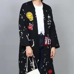 グランターブル Grand table ニット ロングカーディガン ワッペン F