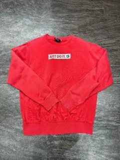 NIKE JUST DO IT スウェット トレーナー 赤 古着 S