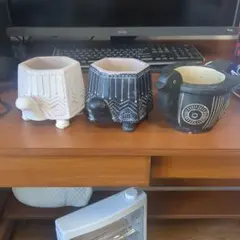陶器植木鉢3個セット