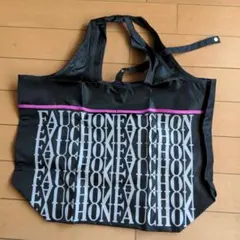 フォション Fauchon ロゴ入り ナイロンエコバッグ ブラックのサムネイル
