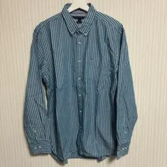 E5440 トミーヒルフィガー ストライプ ボタンダウンシャツ L/G 古着
