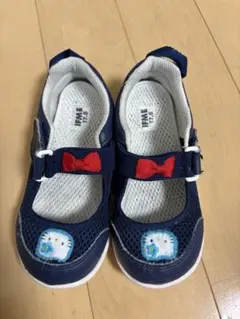 IFME 上履き 17.5 ネイビー リボン付き