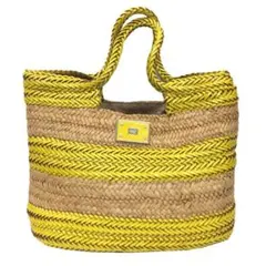 ANYAHINDMARCH アニヤハインドマーチ　イエローカゴバック　ラフィアのサムネイル