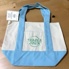 新品タグ付きTRADER JOE'S ミニパステルキャンバストートバッグ 水色