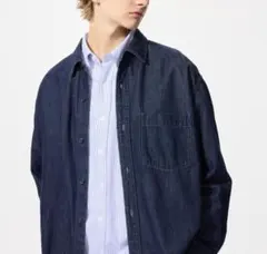 【UNIQLO】デニムオーバーシャツ （メンズ・S）