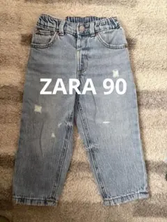 ZARA ライトブルーダメージパンツ 18-24ヶ月