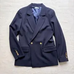 美品 crewre ダブルテーラードジャケット ネイビー 金ボタン サイズ3