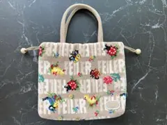 美品✨フェイラー FEILER ハイジ トートバッグ 巾着型 ベージュ